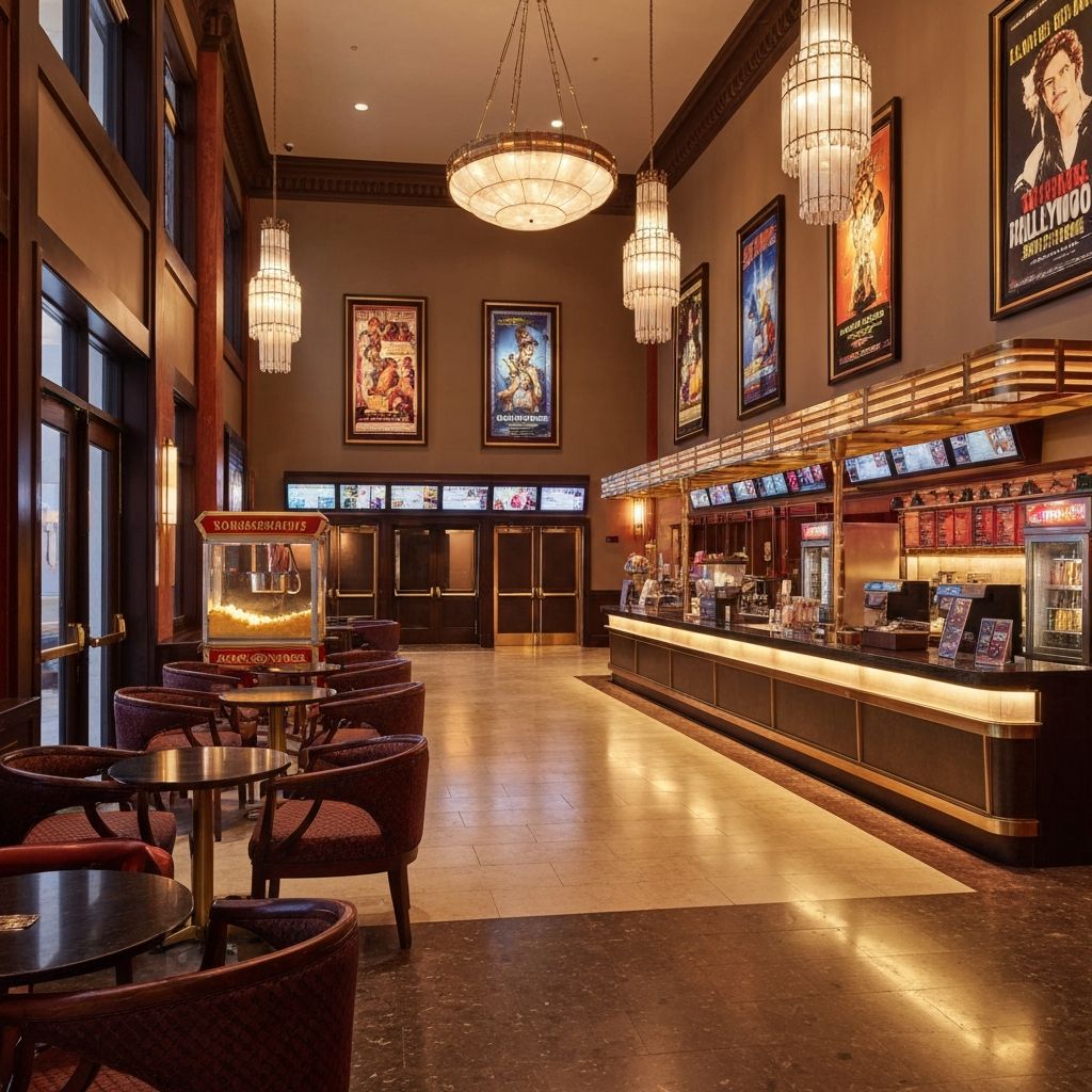 Elegant theater lobby